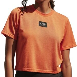 Anthropologie PE Nation Cropped Title Game Tee Orange Size Medium
